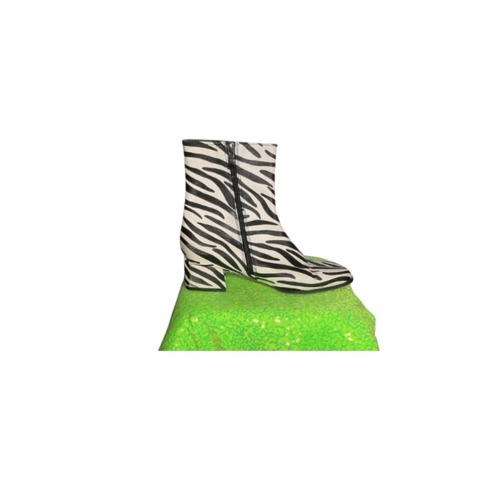 Funky Zebra Print Ankle Boots